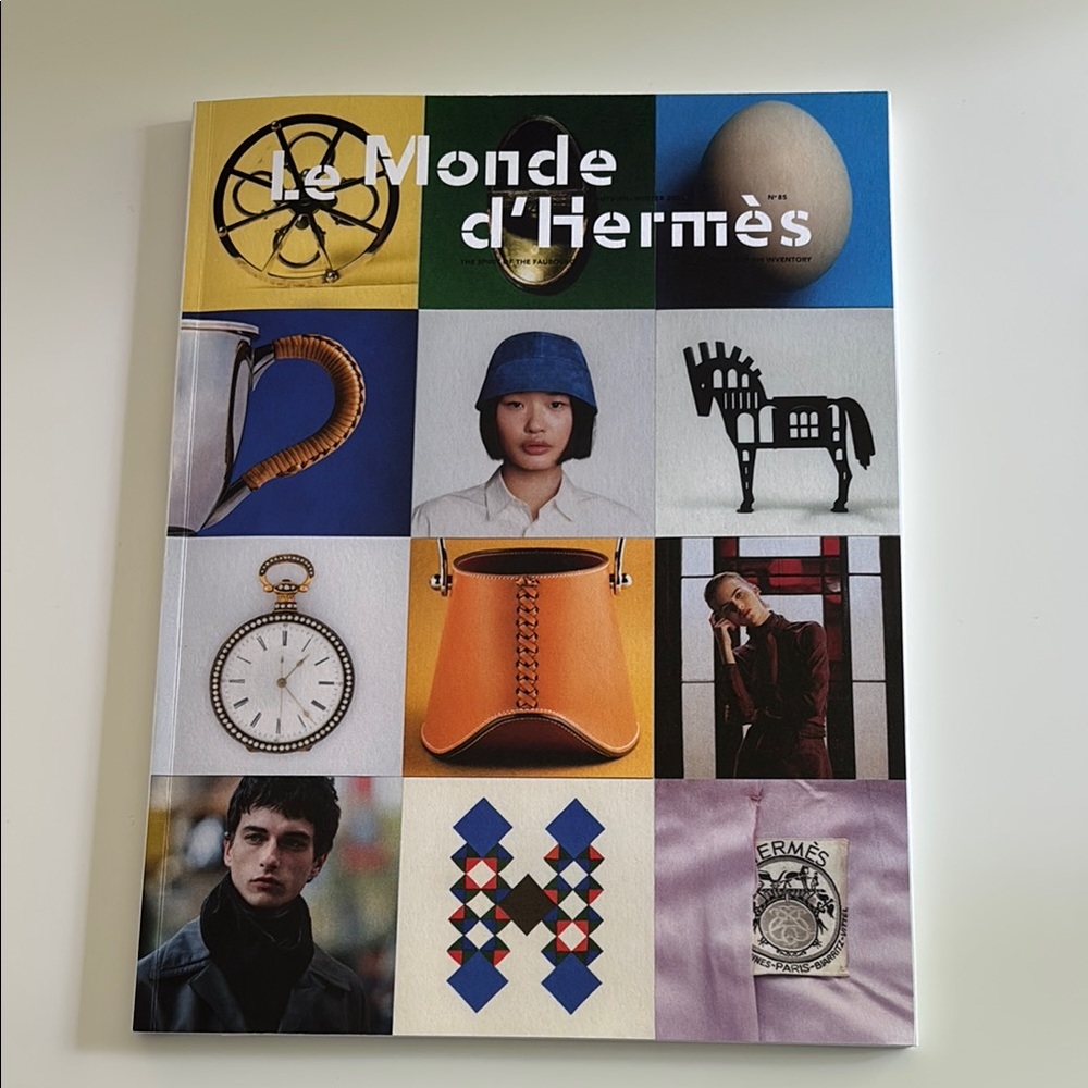 Hermès Colorful Collage Magazine